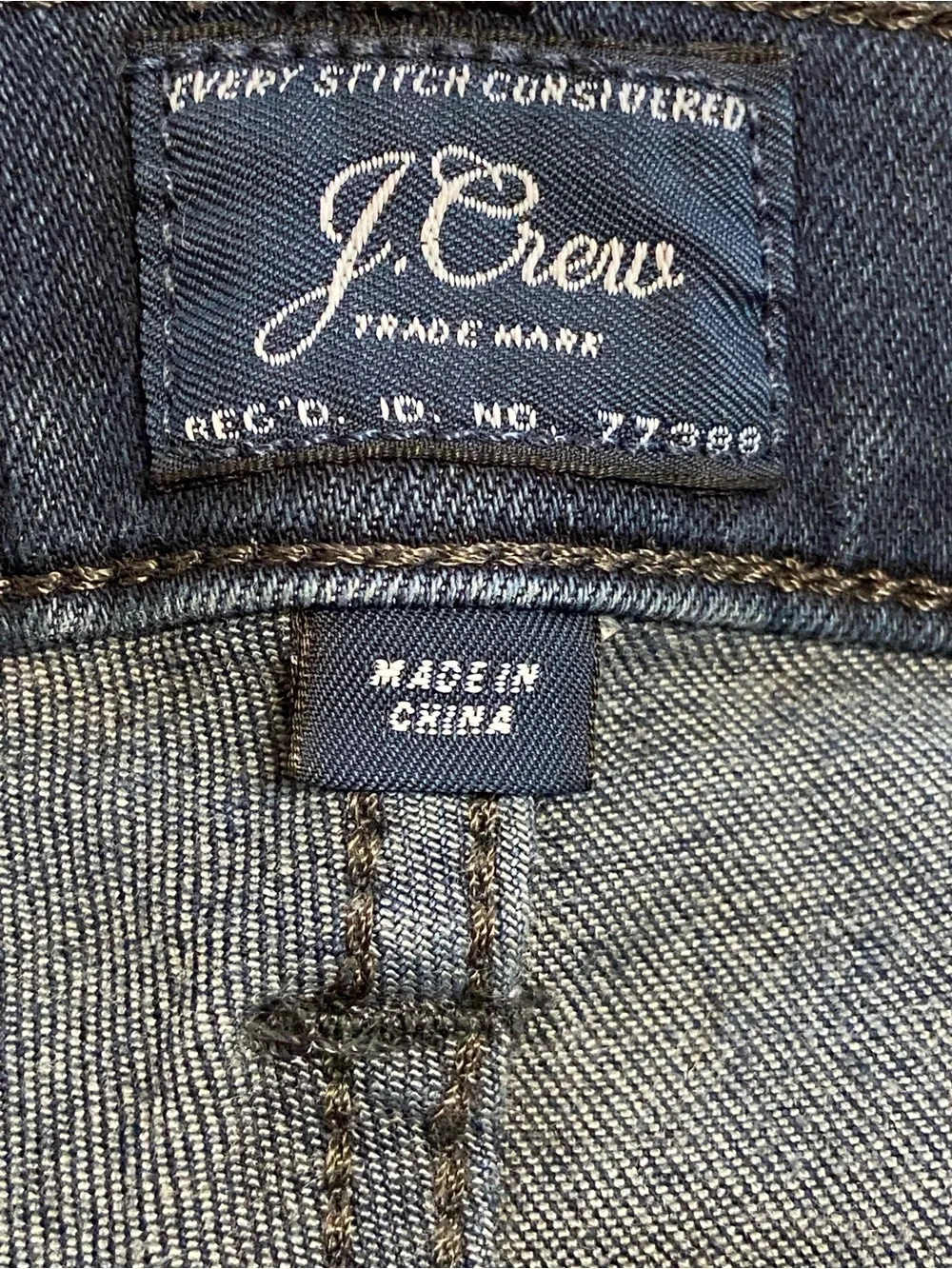 J.Crew Men’s Dark Wash Stretch Jeans 35X29 Slim Straight Blue Denim